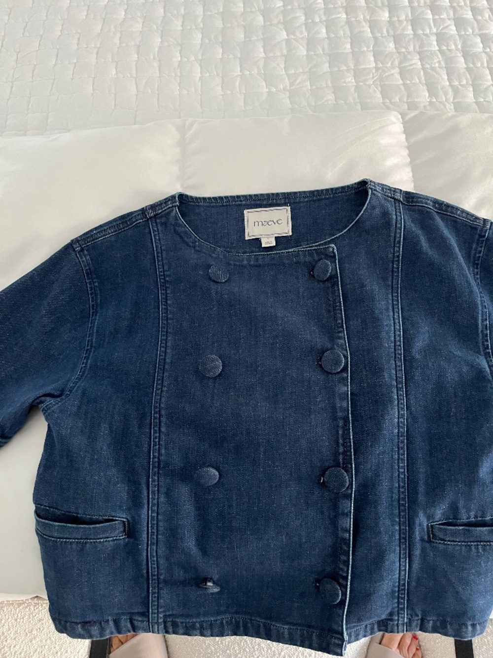 Anthropology Maeve short sleeve denim jacket